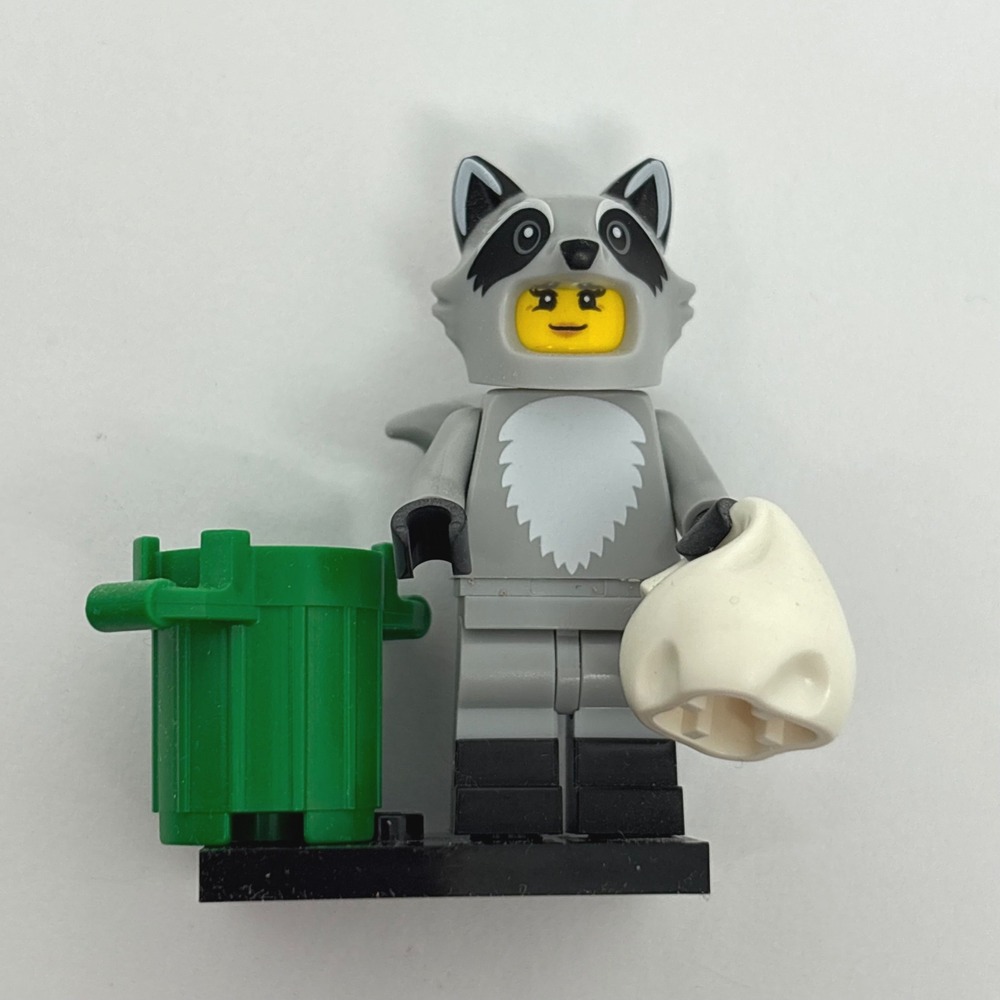 LEGO Series 22 Raccoon Costume Fan Girl Minifigure 71032 Trash Panda Halloween - Picture 2 of 8